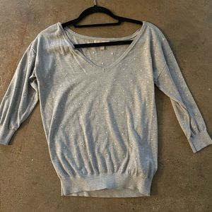 Banana Republic gray cropped sweater